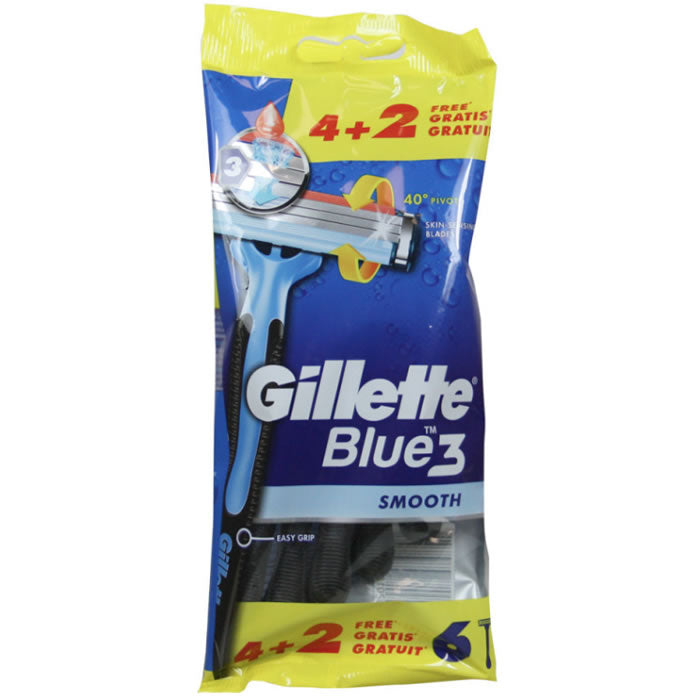 Gillette Blue 3 Disposable Razor 6 Units Jag Couture London - New York