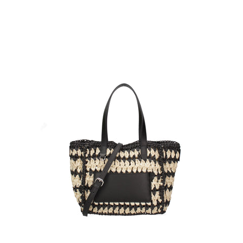Black Viola Castellani VC220738223FBG-BLACK_G12 handbag by Jag Couture London New York, showing front view with textured surface.
