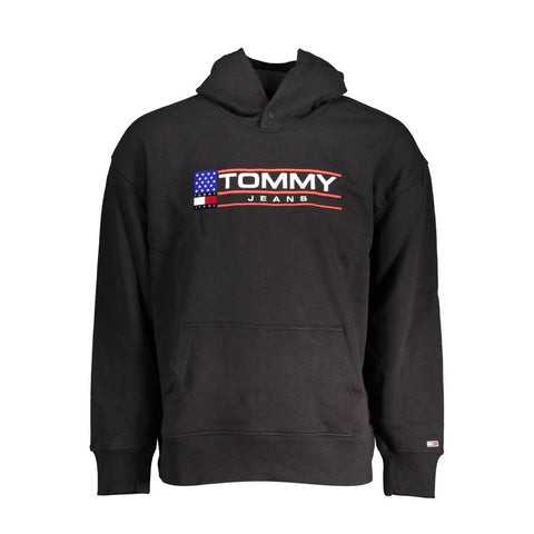 Black Cotton Men Sweater