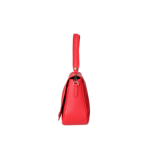 Viola Castellani VC220713923FBG-D58 red handbag by Jag Couture London - New York, showing textured leather and gold-tone hardware.