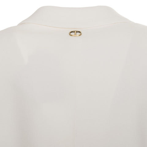 Jag Couture London - New York twinset in soft knit with ribbed cuffs and neckline, displayed on a neutral background.