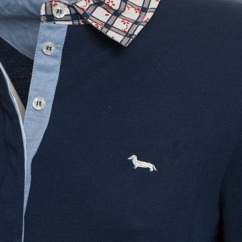 Harmont & Blaine men's casual shirt by Jag Couture London - New York, featuring a blue and white striped design.