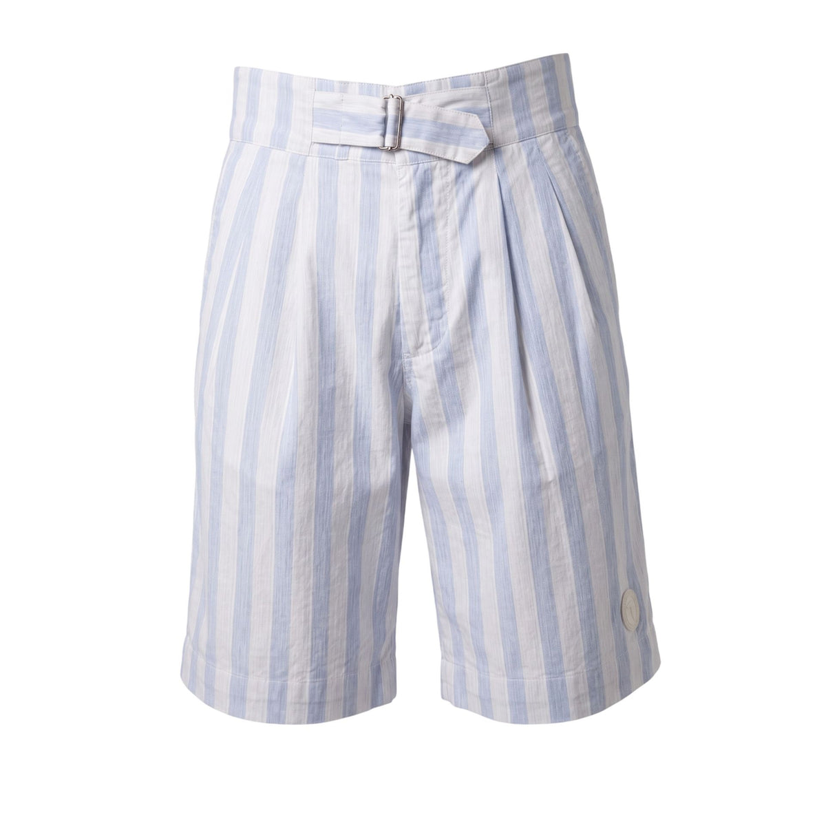 Light blue and beige Trussardi jeans with a relaxed fit, featuring classic five-pocket design and subtle branding details.
