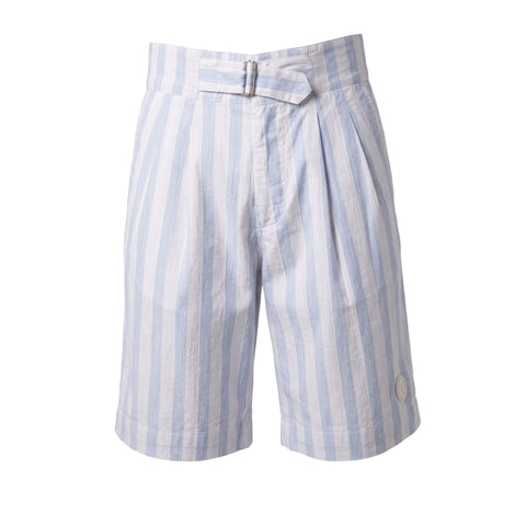 Light blue and beige Trussardi jeans with a relaxed fit, featuring classic five-pocket design and subtle branding details.