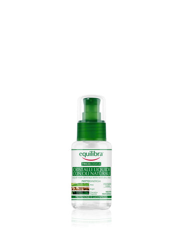 Jag Couture London Equilibra Hair Crystals with natural oils, 50ml, in a sleek bottle for nourishing hair care.