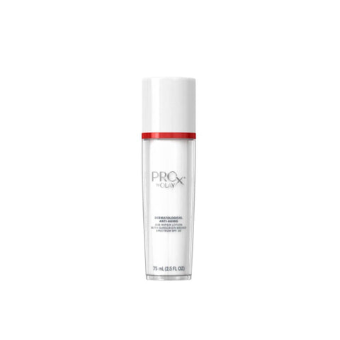 Olay Prox Repair Lotion SPF30 bottle with 75ml size, featuring smooth lotion and protective packaging.