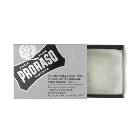 Jag Couture London - New York Proraso after-shave stone in 100g, showing the smooth, rounded soap stone for soothing post-shave care.