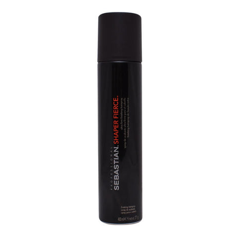 Sebastian Professional Shaper Fierce finishing spray in 400ml spray bottle, designed for strong hold and shiny hair.