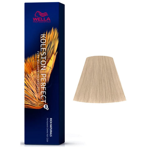 Wella Koleston Perfect Me+ 12/89 Pure Naturals hair color in 60ml bottle, shown in front of black background