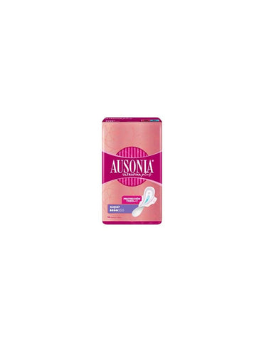Ausonia Ultrafina Plus super absorbent sanitary pads with wings, designed for comfort and protection, in a pack of 14.
