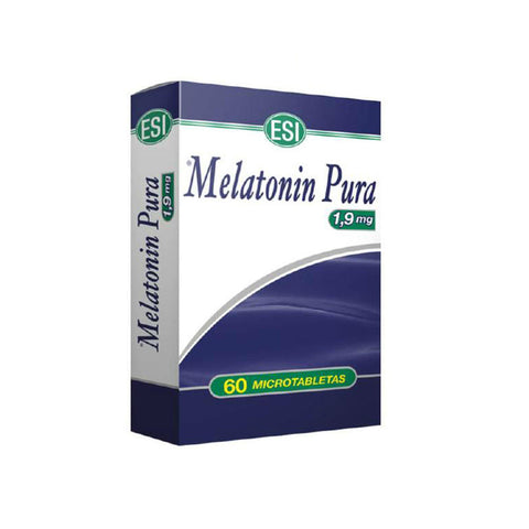 Jag Couture London Melatonina Pura 1.9mg microtabletas for sleep aid, shown in blister pack.