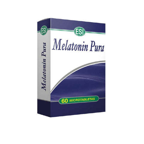 Esi Melatonin Pura 1 mg supplement bottle from Jag Couture London - New York, featuring white label and black cap.