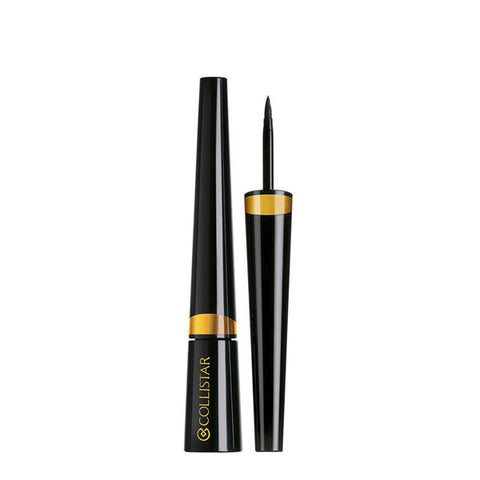 Black Collistar Tecnico Eye Liner Pen with waterproof formula and precise applicator, 2.5ml, displayed on a neutral background.