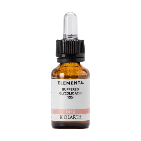 Jag Couture London Bioearth Elementa Concentrado Exfo with 15ml glycolic acid, a skincare serum for exfoliating and brightening skin.