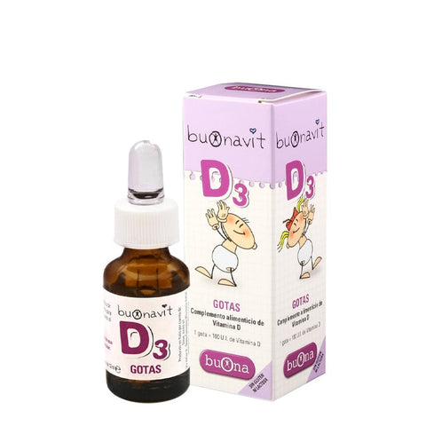 Jag Couture London - New York Buona Buonavit D3 Forte Drops in 12ml bottle, featuring a dropper for vitamin D3 supplementation.