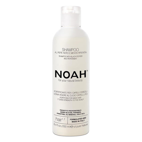 Jag Couture London Noah Pimienta Menta Fortifying Shampoo 250ml bottle with mint and pepper extract, visible label and cap.