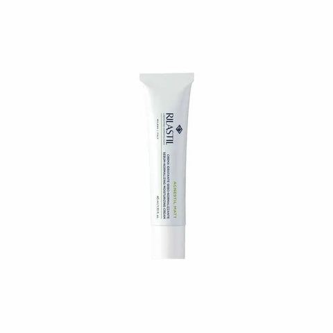Rilastil Acnestil Matt Moisturizing and Mattifying Cream jar, 40ml, with smooth texture and matte finish on the packaging