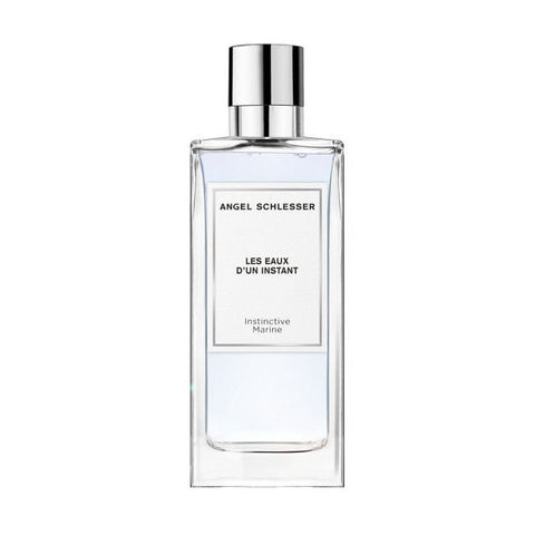 Angel Schlesser Les Eaux D'Un Instant Instinctive Marine Eau De Toilette spray, 100ml bottle with marine-inspired fragrance.