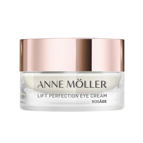 Anne Möller Rosâge Lift Perfection Eye Cream 15ml jar, showcasing the luxurious packaging and product details.