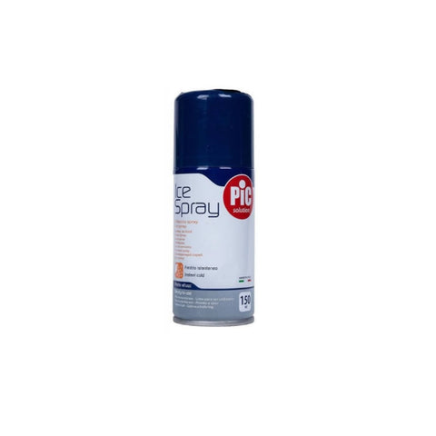 Pic Solution Ice Spray Comfort 150ml by Jag Couture London - New York, showing a white and blue spray bottle with a flip cap.