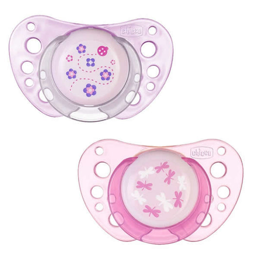 Chicco Physio Air Rubber Pacifier Rose 0-6m 2 Units Jag Couture London - New York