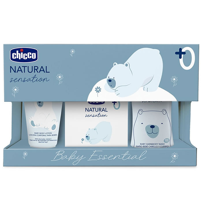 Chicco Natural Sensation Toiletry &amp; Bath Set 3 Pieces Jag Couture London - New York