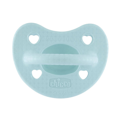 Blue Chicco Physioforma Luxe baby pacifier for 2-6 months, designed for comfort and soothing, by Jag Couture London New York.