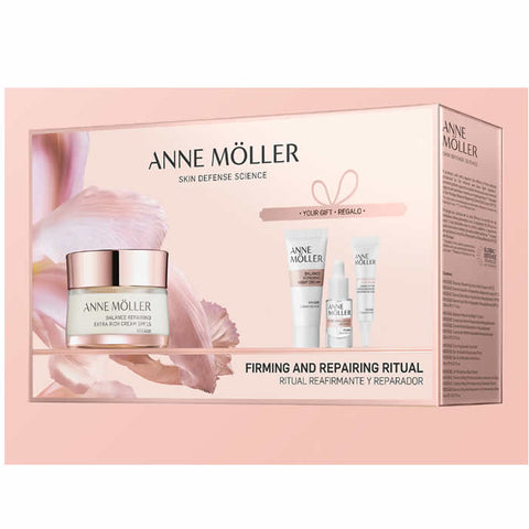 Set of four Anne Möller Rosage Day Extra Rich Cream 50ml jars, skincare products by Jag Couture London and New York.