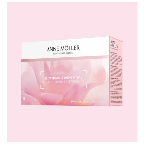 Set of four Anne Möller Glow Firming Cream SPF15 50ml jars, featuring the skincare product with white and gold packaging.