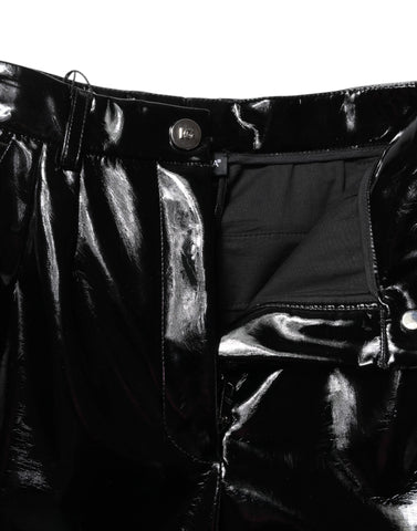 Black High Waist Cargo Bootcut Pants