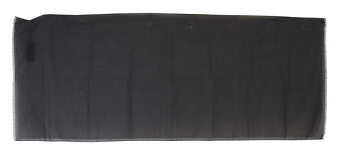 Gray wool striped wrap scarf by Dolce & Gabbana, showcasing a soft, textured fabric with classic pattern and stylish design.