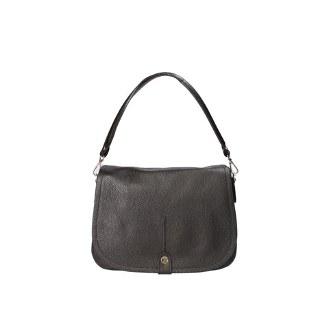 Black Viola Castellani VC220713923FBG-D28 handbag by Jag Couture London - New York, with leather texture and elegant design.