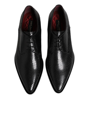 Black Leather Lace Up Dress Men Derby Shoes