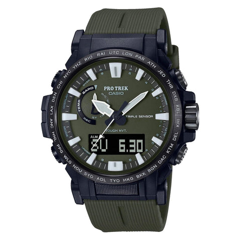 Casio X093_PRW-61Y-3ER digital watch by Jag Couture London New York, featuring a black strap and digital display.