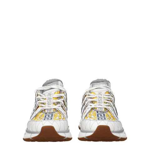 White Fabric Athletic Sneakers