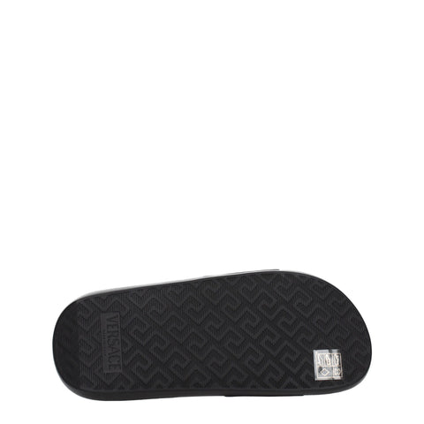 Black Leather Slippers