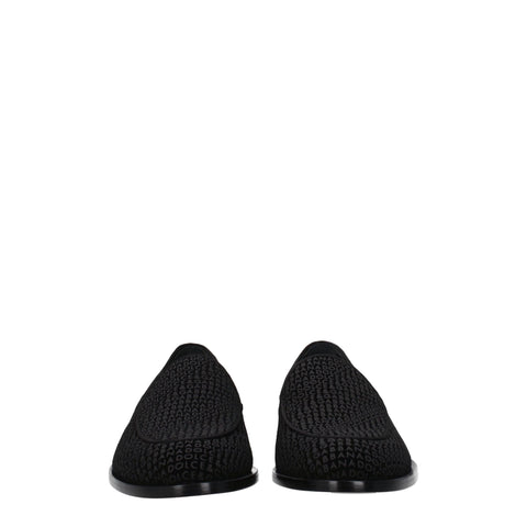 Black Velvet Slip-On Loafers