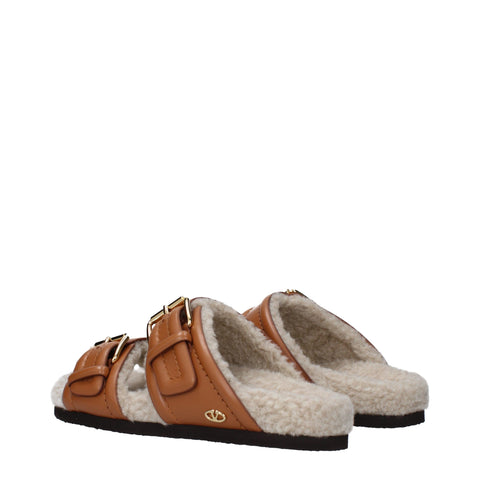 Brown Leather Slippers