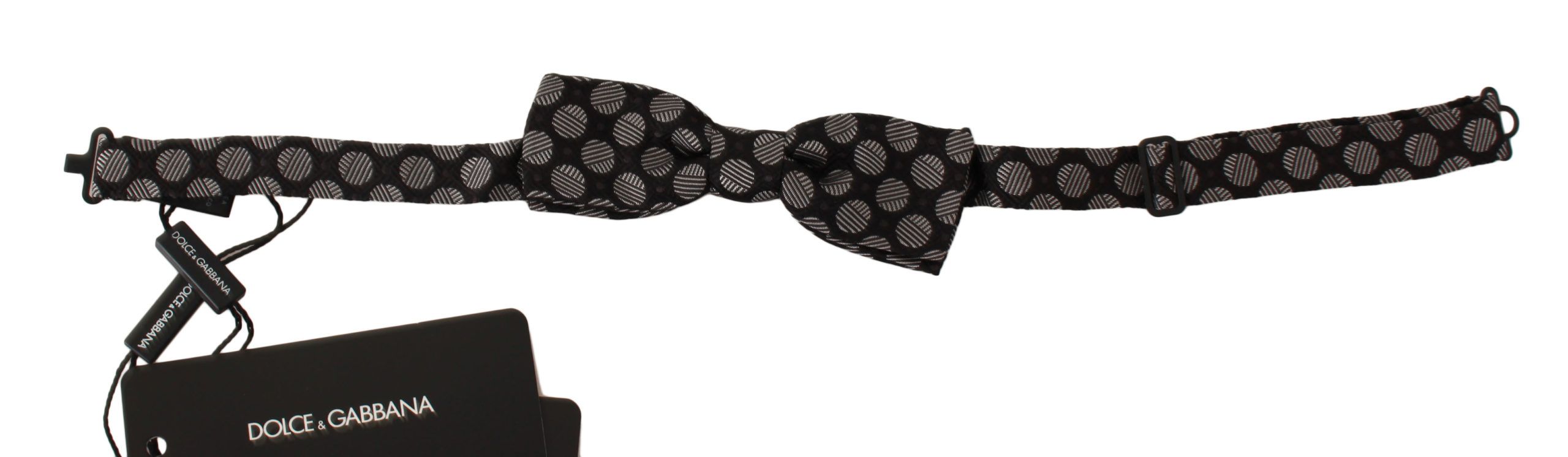 Dark Gray Silk Polka Dot Jacquard Men Bow Tie Papillon - Jag Couture London