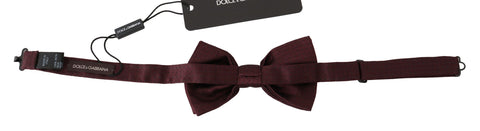 Silk polka dot adjustable neck bow tie by Dolce & Gabbana, featuring a classic papillon style with a stylish bow.