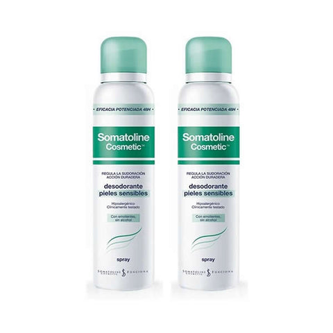 Jag Couture London New York Somatoline Cosmetic Sensitive Skin Deodorant Spray pack, 2x150ml, for gentle underarm freshness