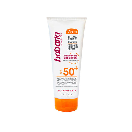 Babaria Face And Neck Sun Cream Anti Spot Wrinkle Spf50 75ml