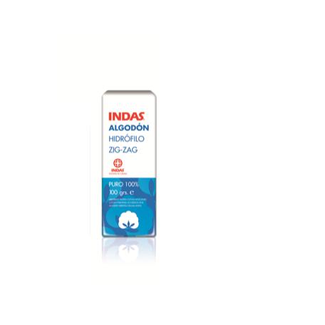 Pure cotton pack with 100g from Indas, displayed in a clear packaging with branding from Jag Couture London - New York.
