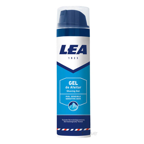 Jag Couture London Lea Shaving Gel 75ml in a clear tube with a white and blue label, ready for grooming.