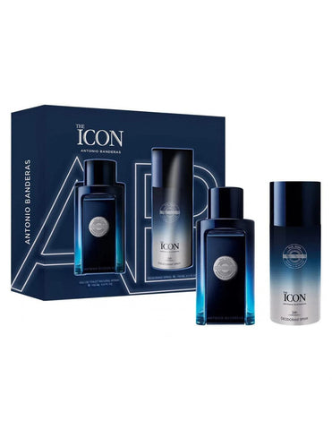 Antonio Banderas Est A Banderas The Icon 100 Edt deodorant spray by Jag Couture London-New York, featuring sleek packaging and branding.
