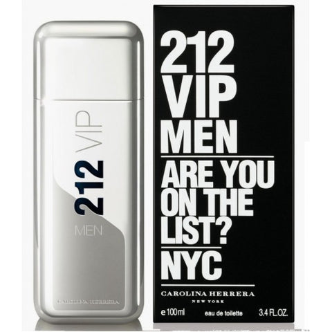 Carolina Herrera 212 VIP Men Eau De Toilette spray, 100ml, with sleek bottle and modern design.
