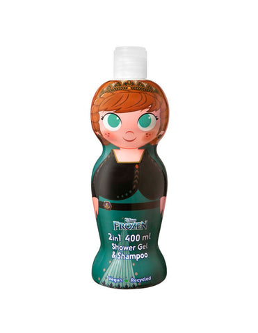 Disney Air-Val Frozen Anna shampoo and gel set, 400ml, with Anna from Disney's Frozen on the packaging, by Jag Couture London-New York