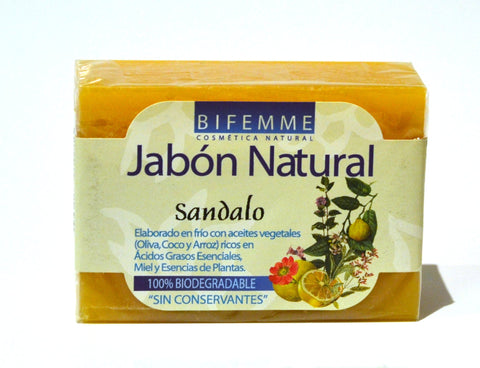 Ynsadiet Sandalwood soap by Jag Couture London New York, 100g bar with natural sandalwood scent and smooth texture