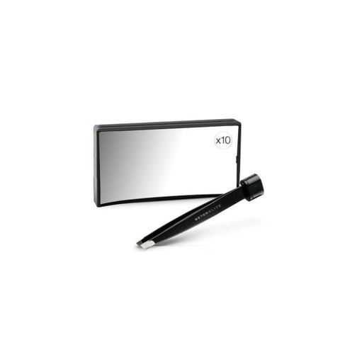 Jag Couture London - New York Beter Elite rectangular mirror with X10 magnification and included tweezer for precise grooming.