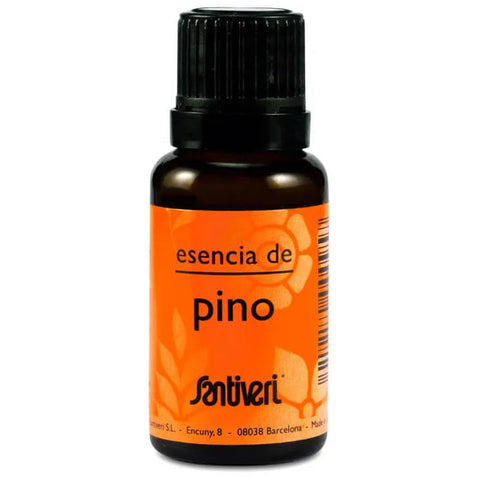 Santiveri Pine Essential Oil 14ml bottle, natural aromatic oil, amber glass container, with pine scent and product label visible.